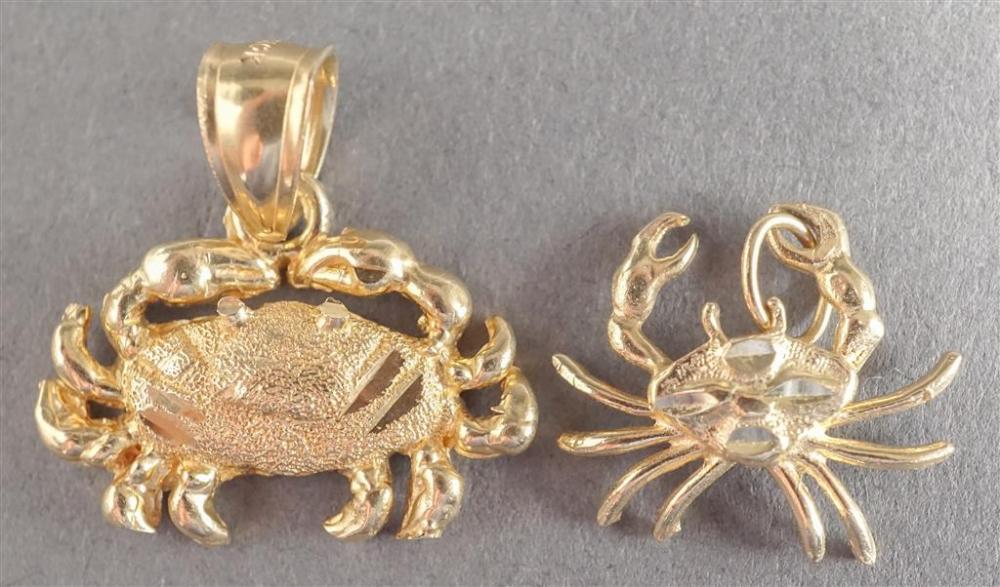 14 KARAT YELLOW GOLD CRAB CHARM 32a154