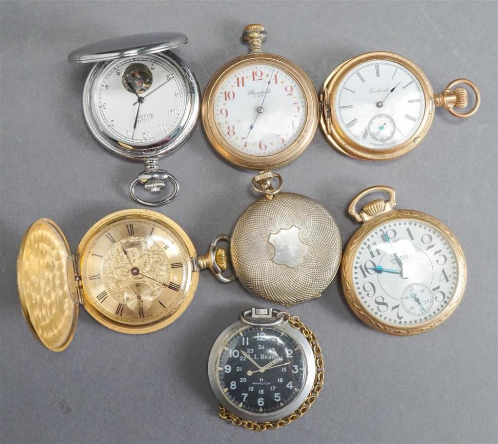 THREE GOLD FILLED POCKET WATCHES  32a15f