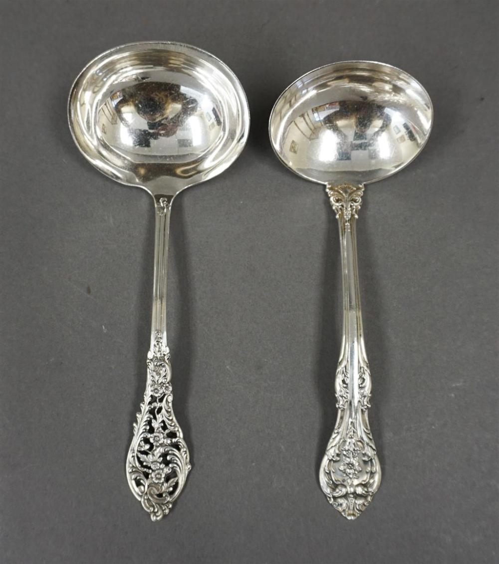 TWO STERLING SILVER SAUCE LADLES  32a171