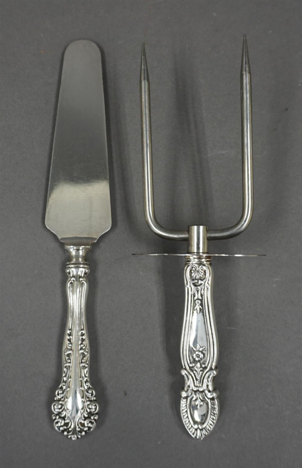 TWO STERLING SILVER HANDLED SERVING 32a176