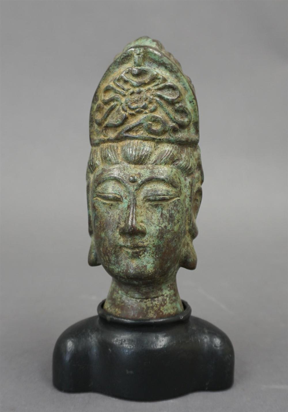 BRONZE BUST OF DIETY ON WOOD STAND  32a192