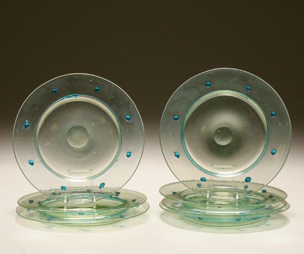 Murano Soffiati glass plates. Light