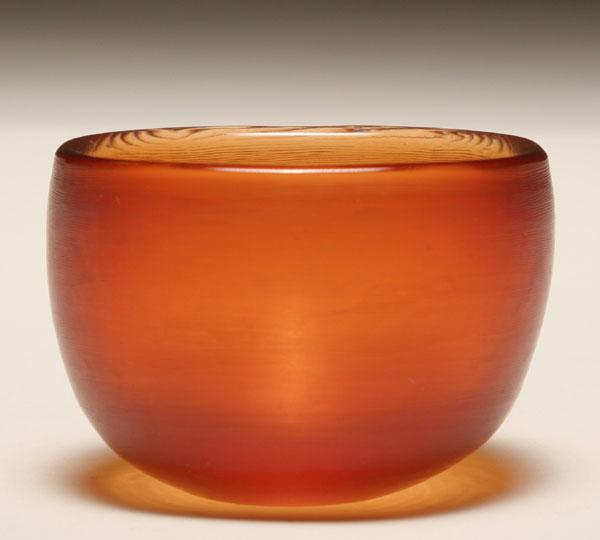 Venini Inciso bowl deep orange 51031