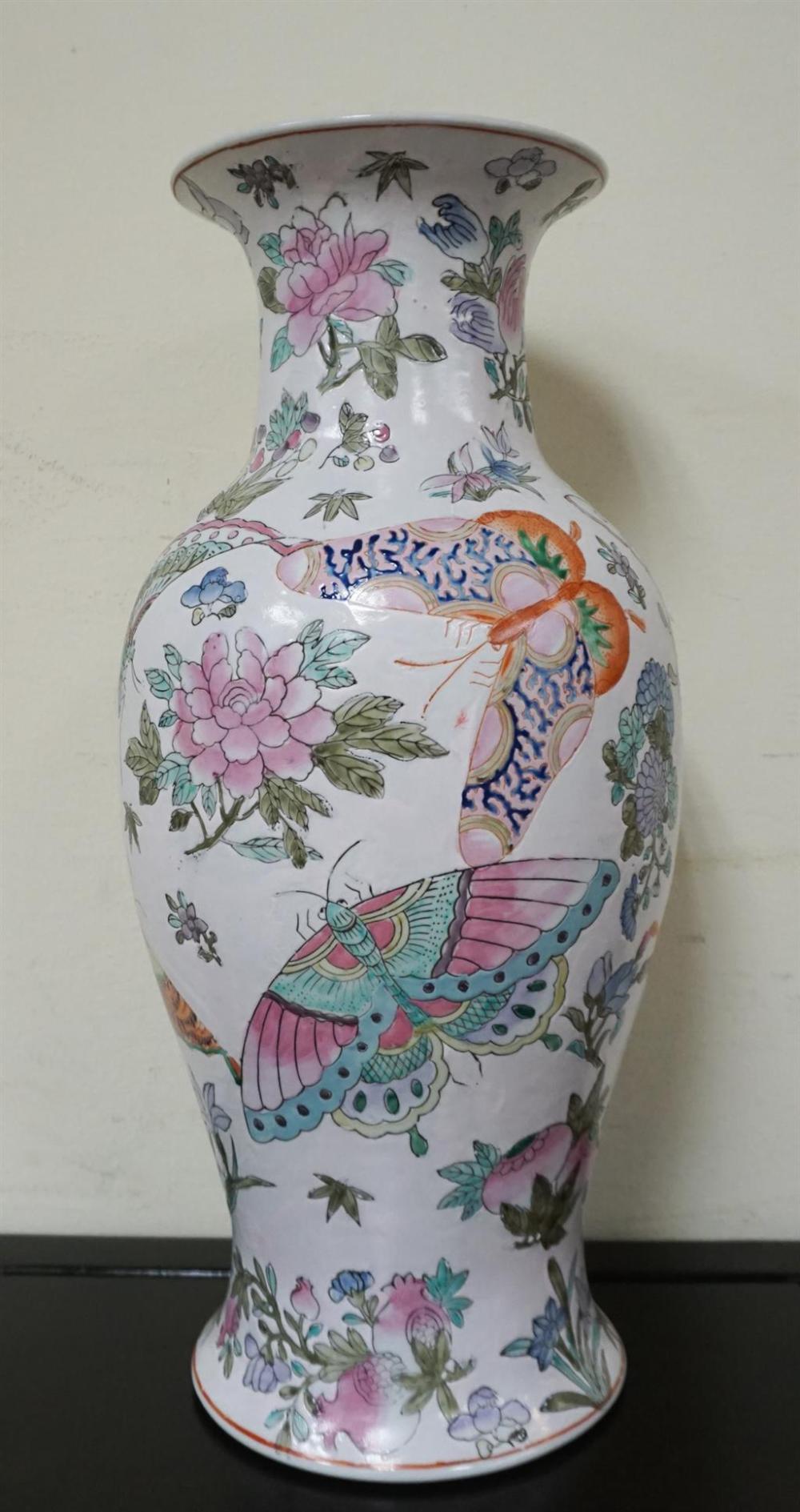 CHINESE 'BUTTERFLY' DECORATED VASE,