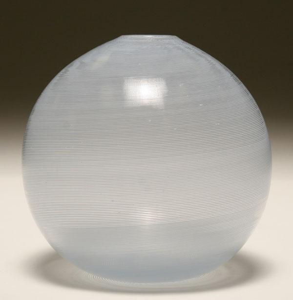 Venini Mezza Filigrana glass vase,