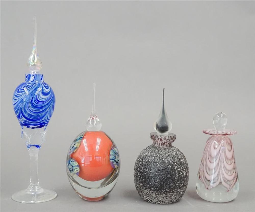 FOUR ART GLASS PERFUMESFour Art Glass