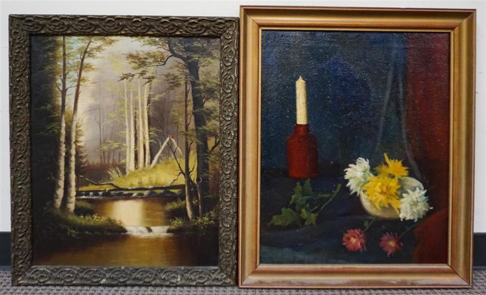 STILL LIFE OF FLOWERS AND FOREST