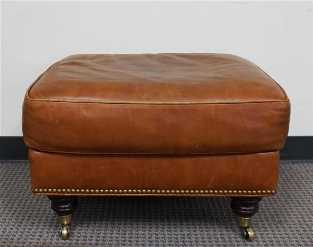 CONTEMPORARY LEATHER AND MAHOGANY