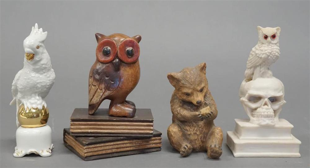 GROUP OF ZOOMORPHIC DESK ORNAMENTS  32a275