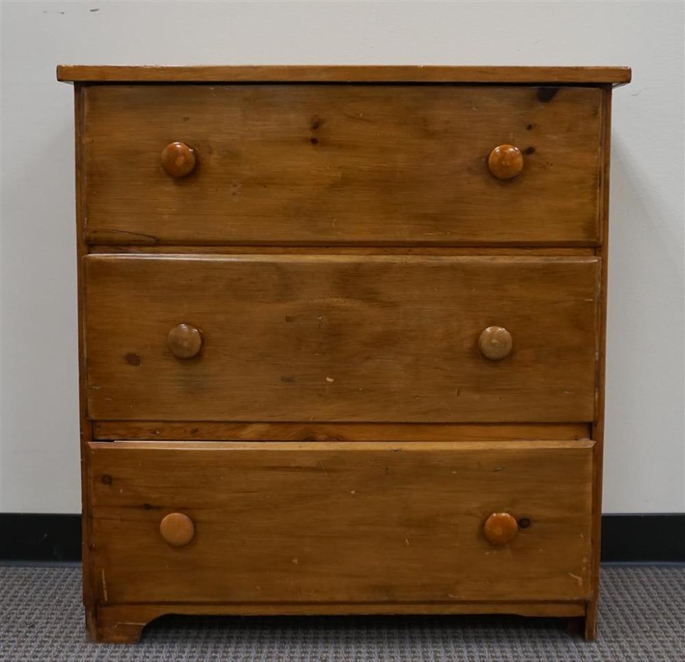 PINE CHEST OF DRAWERS, H: 34-3/4;