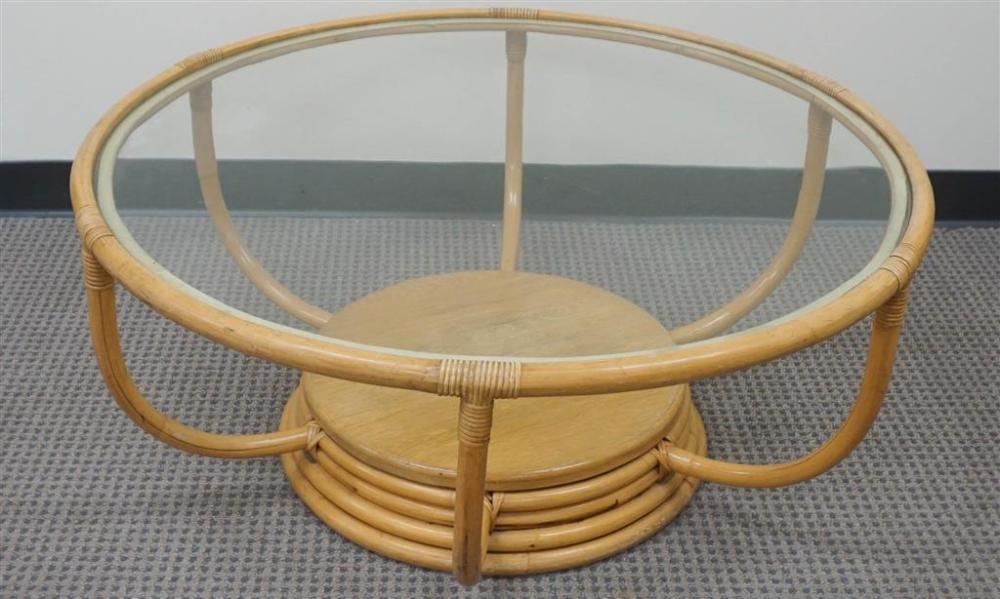 RATTAN ROUND GLASS TOP COCKTAIL 32a29f