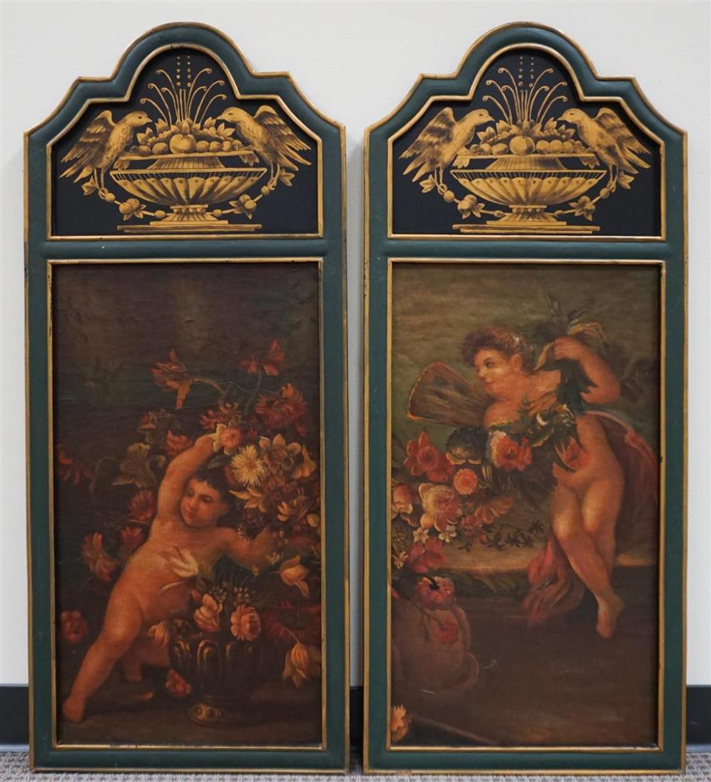 PAIR CLASSICAL STYLE GILT CHROMOLIITHOGRAPH 32a2bd