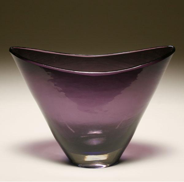 Venini Sommerso vase. Deep purple