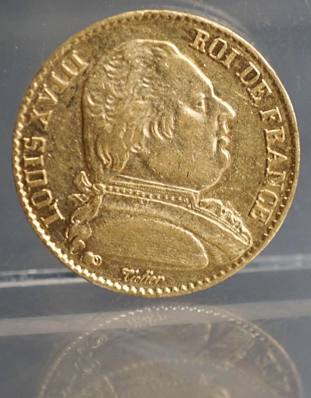 LOUIS XVIII 1814 A 20 FRANCS GOLD 32a330