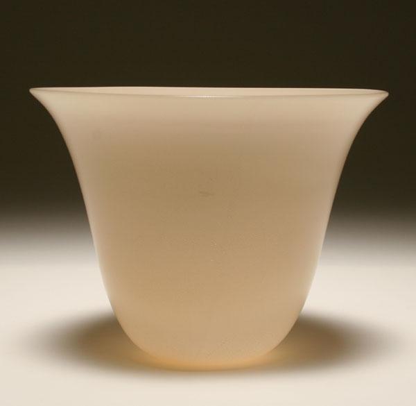 Seguso Opaline glass vase. Large