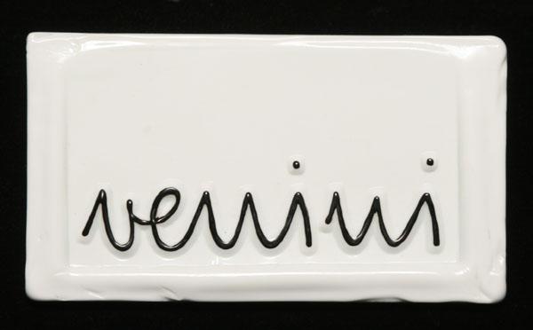 Venini Lattimo sign. Cast and molded