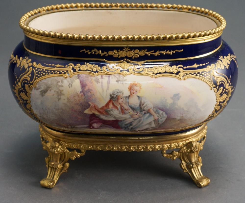 SEVRES TYPE GILT METAL MOUNTED 32a368