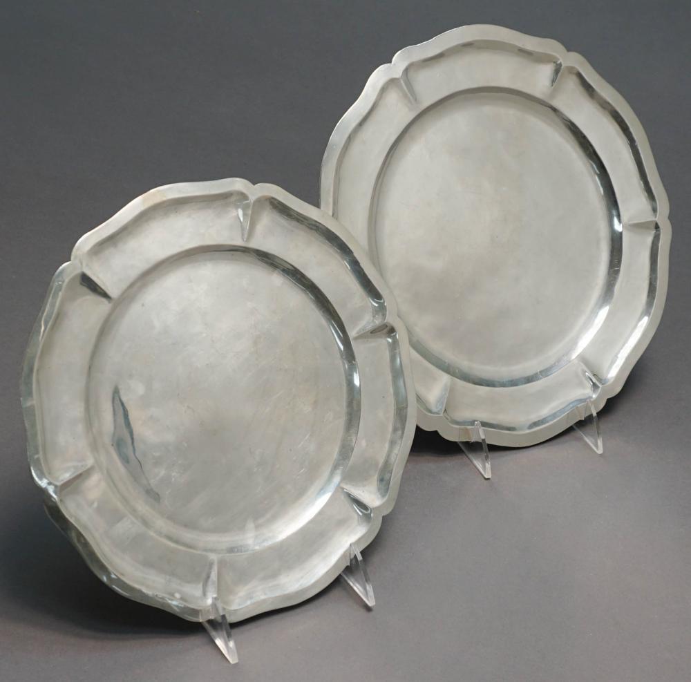 TWO MEXICAN MACIEL SILVER PLATES,