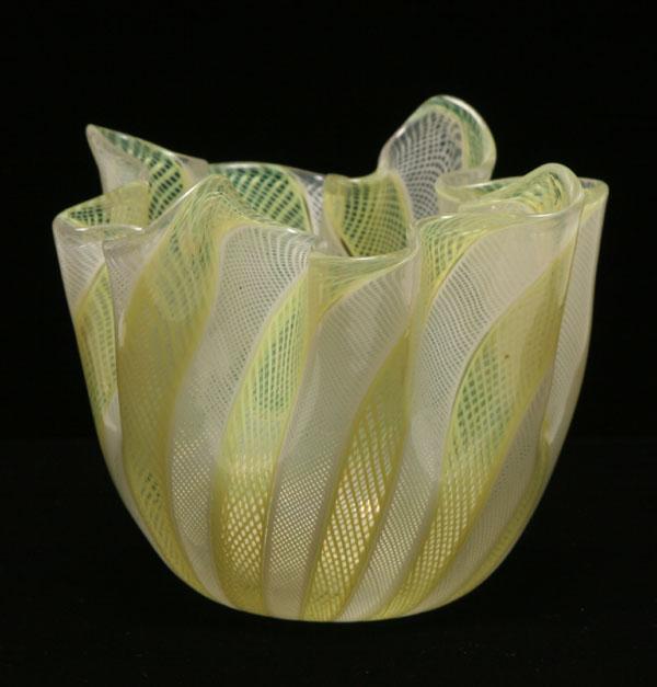 Venini Zanfirico Fazzoletto vase, by