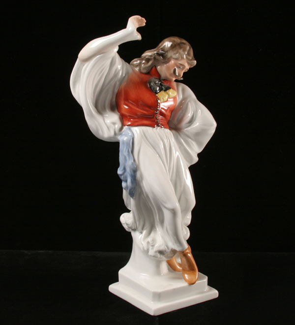 Herend figure; male dancer in Hungarian