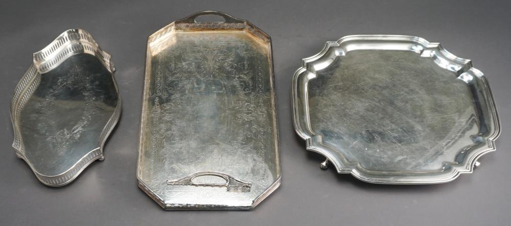 SILVER PLATE SQUARE FOOTED TRAY 32a3f4