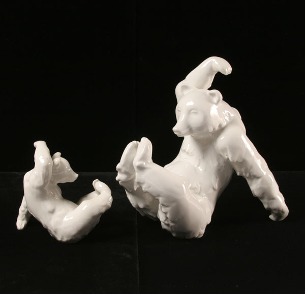 Two German porcelain bears; marked