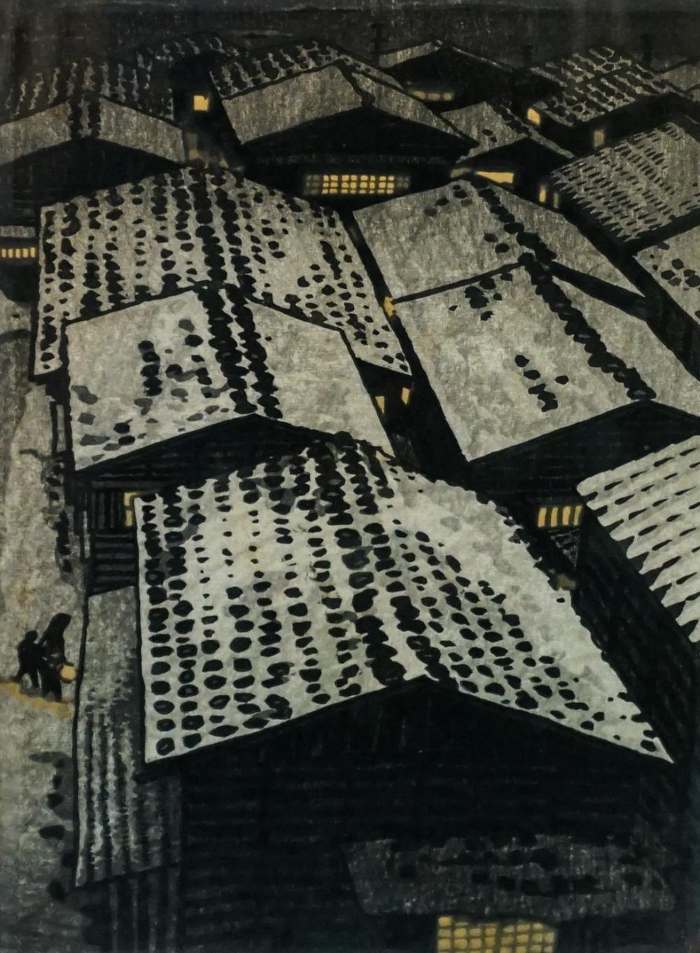 SNOWY ROOFTOPS, JAPANESE BLOCK