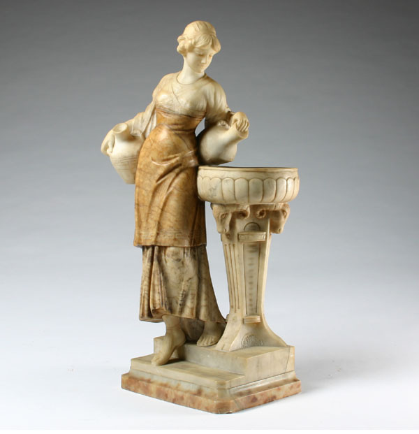 Italian carved alabaster sculpture of