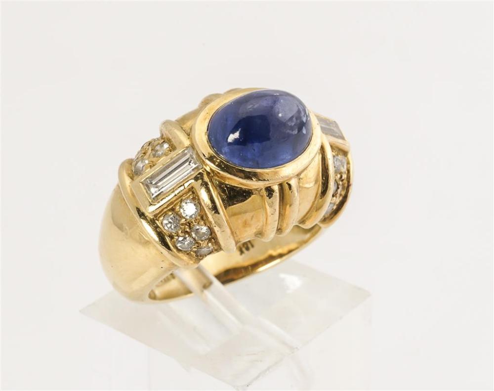 18 KARAT YELLOW GOLD BLUE SAPPHIRE 32a54e