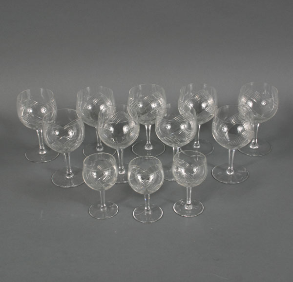 Twelve pieces Baccarat stemware  5108b