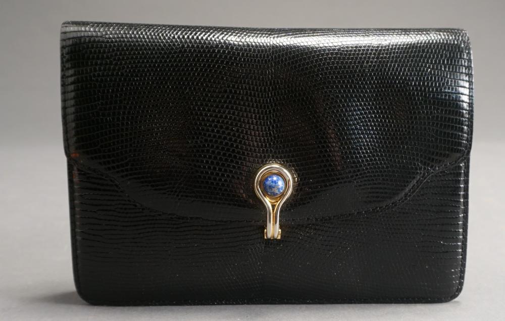 GUCCI BLACK LIZARD CLUTCH WITH