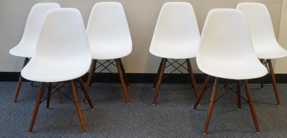 SET OF SIX WHITE EAMES STYLE SHELL 32a612