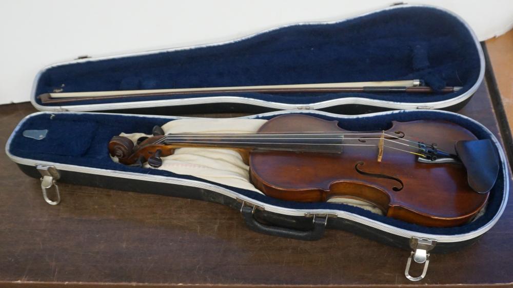 VIOLIN AND BOW, ENCASEDViolin and