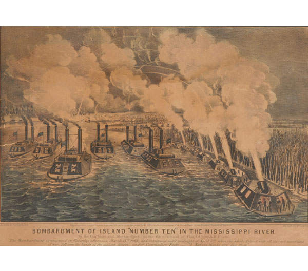 Currier and Ives print Bombardment 510af