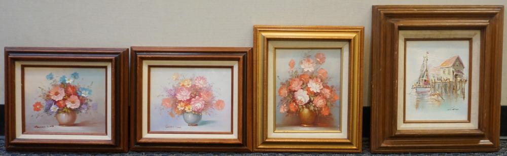 THREE STILL LIFE OILS ON CANVAS  32a6ea