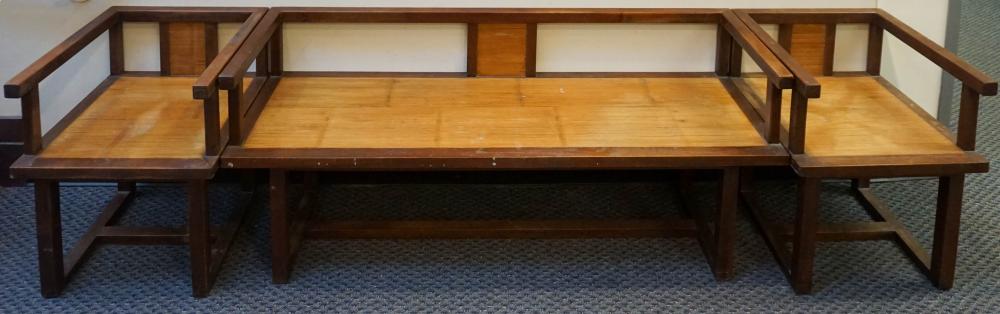 MID CENTURY MODERN TEAK BENCH AND 32a6f7
