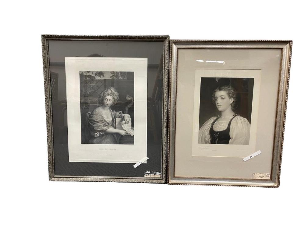 TWO FRAMED ENGRAVINGS OF WOMEN 32a70f