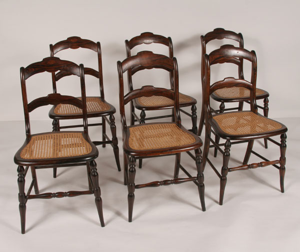 Six late 19th/early 20th century chairs;
