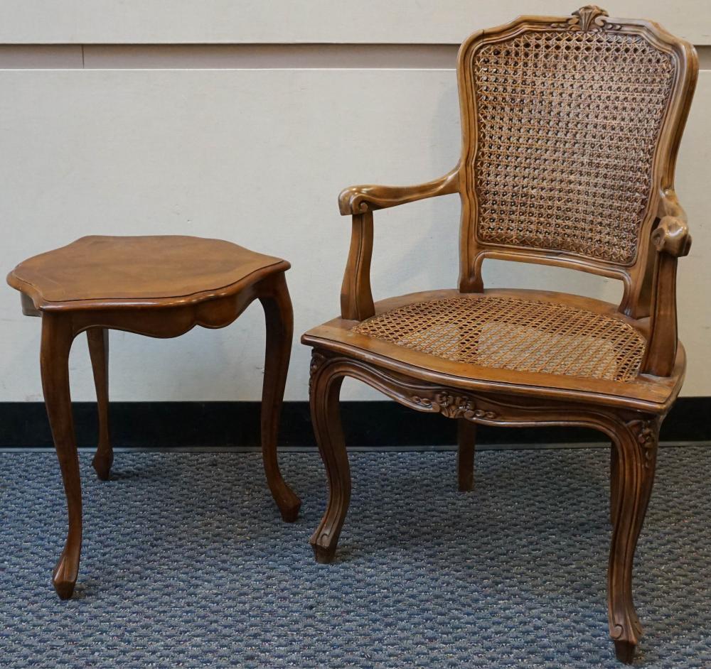 LOUIS XV STYLE FRUITWOOD CANE SEAT 32a748