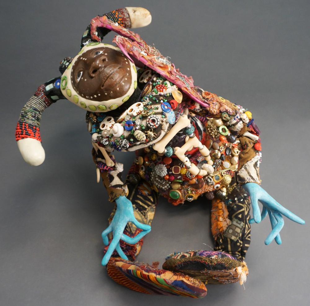 MODERN MIXED MEDIA SCULPTURE OF