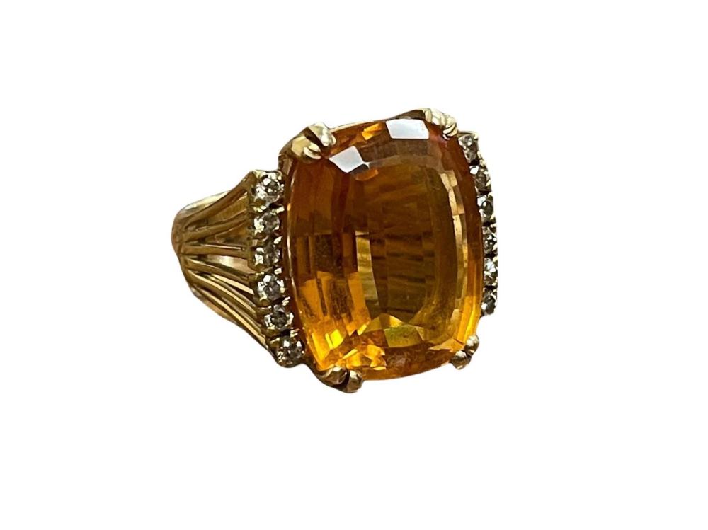 14 KARAT YELLOW GOLD CITRINE AND 32a762