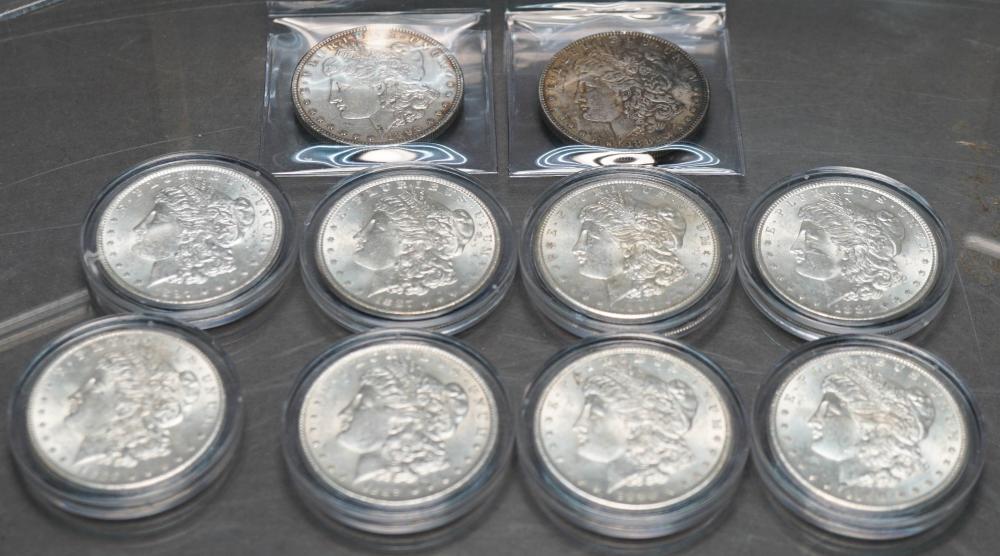 COLLECTION OF TEN U S MORGAN SILVER 32a7ac