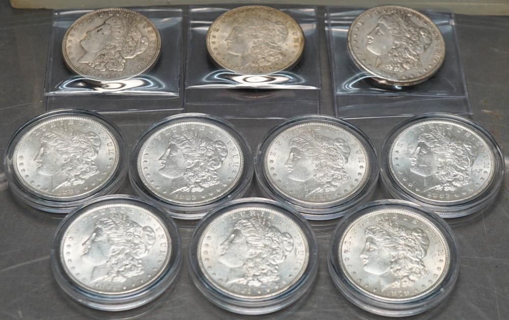 COLLECTION OF TEN U S MORGAN SILVER 32a7ad