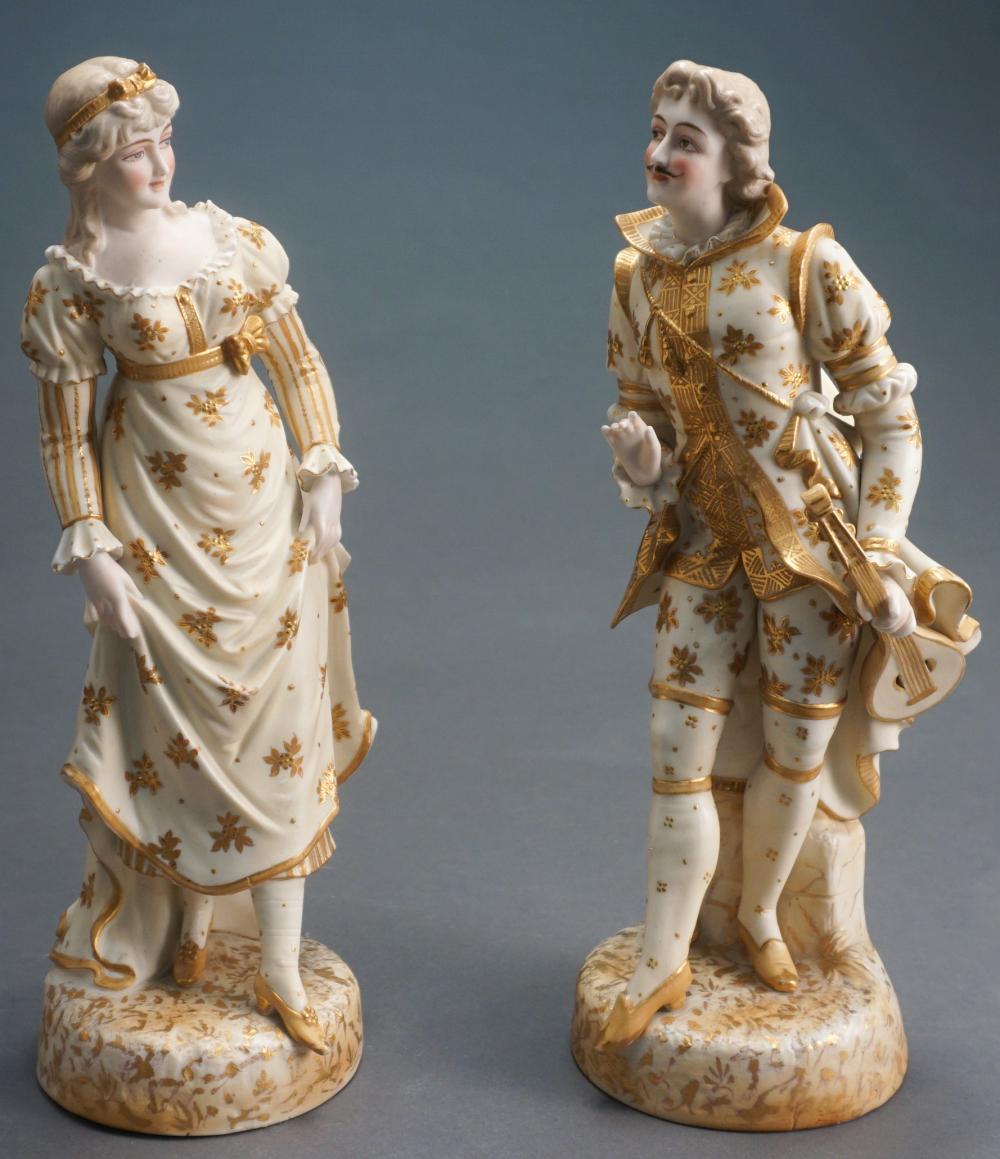 PAIR CONTINENTAL-TYPE GILT DECORATED