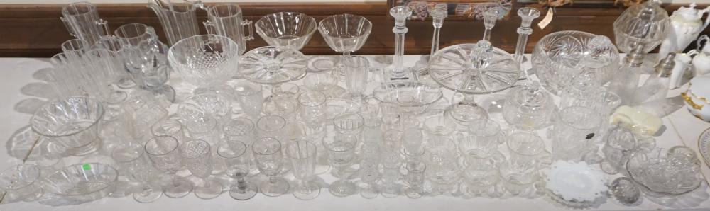 COLLECTION OF PRESSED GLASS WARE, WATERFORD