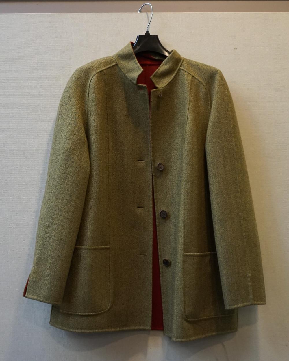 BILL BLASS REVERSIBLE WOOL COAT 32a802