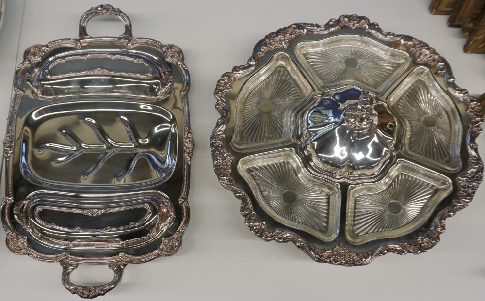 TWO SILVERPLATE HOLLOWWARE SERVING 32a862