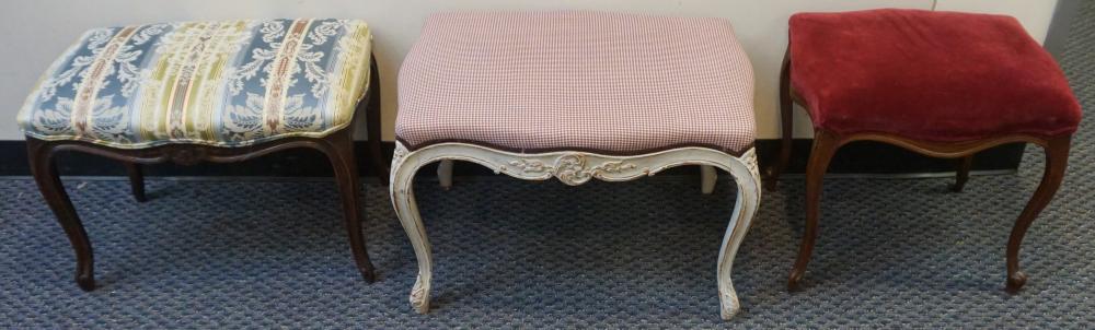 THREE PROVINCIAL STYLE UPHOLSTERED