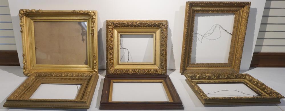 SIX AMERICAN GILT GESSO FRAMES  32a89b