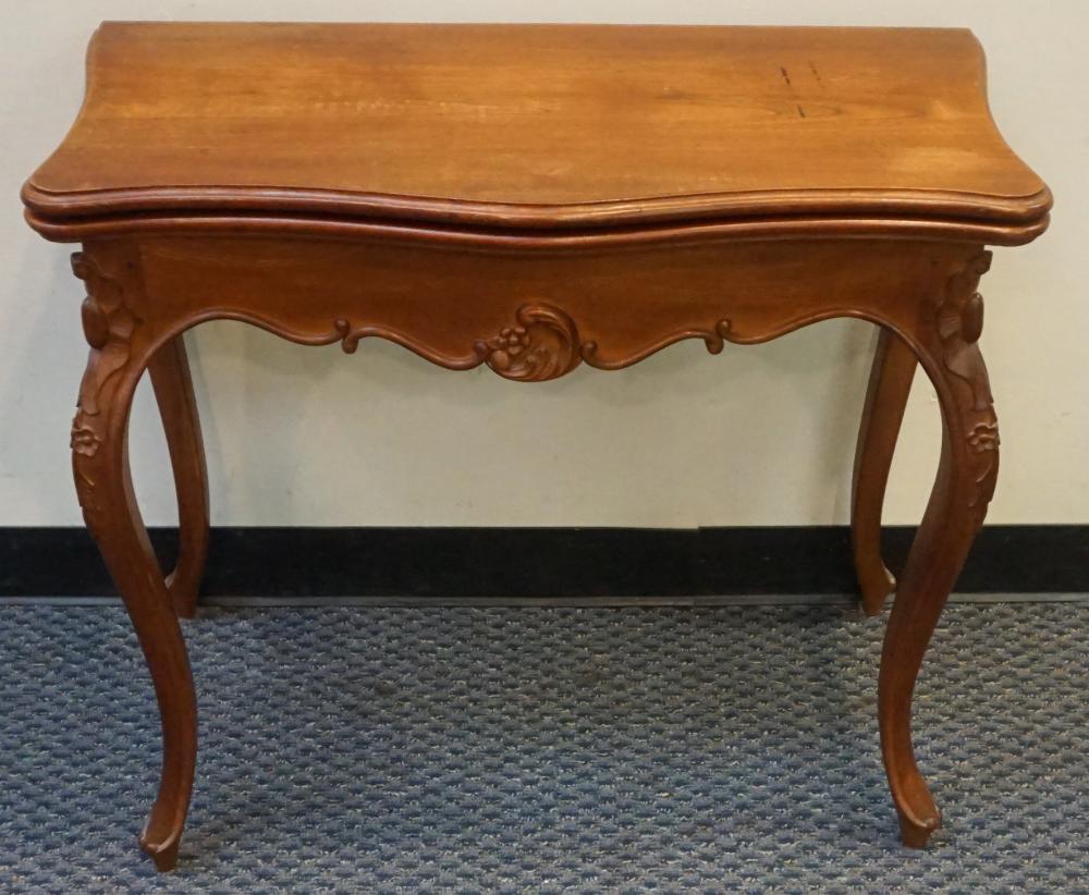 ROCOCO STYLE WALNUT GAME TABLE